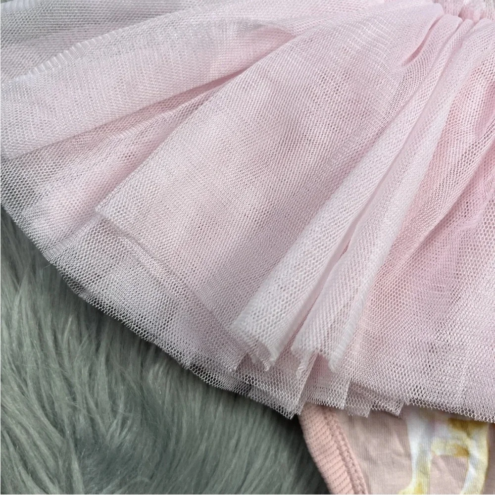 Rock Your Baby Pink Bulldog Tutu One Piece Size 6-12 Months